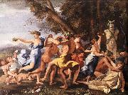 The Nurture of Bacchus ag POUSSIN, Nicolas